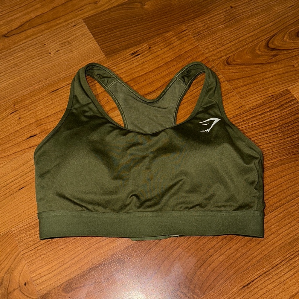 Gymshark Mesh Back Training Sports Bra - Dark Green